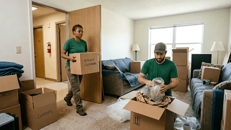 Moving company cost estimate with hourly rates and 1-bedroom pricing