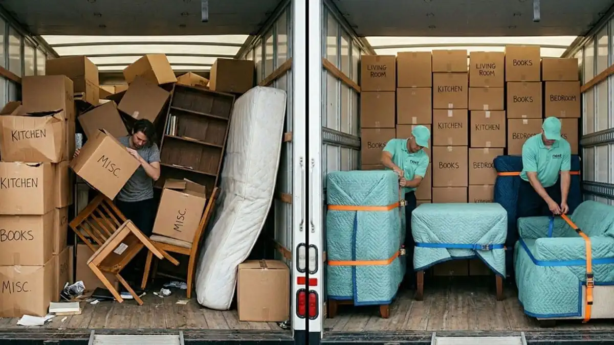Properly loaded moving truck - how to load a moving truck the right way