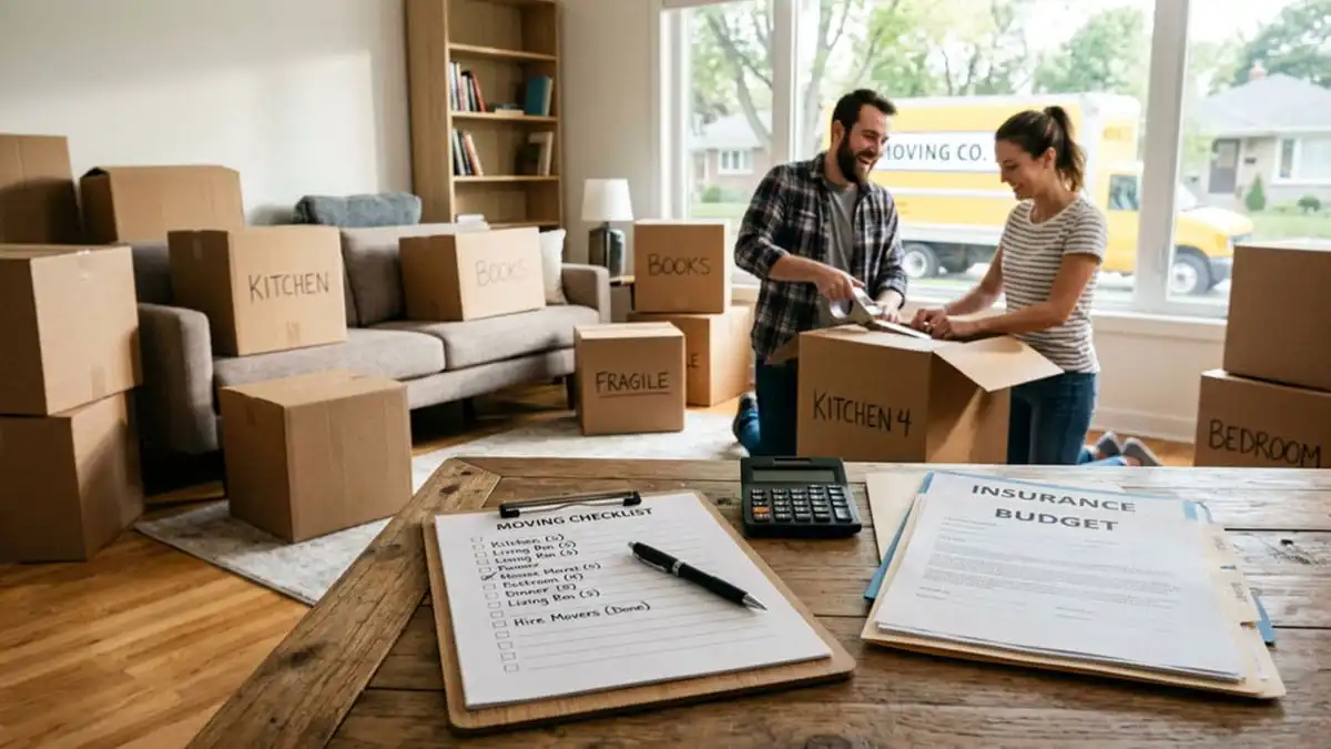 Moving truck at state line - moving out of state checklist and guide