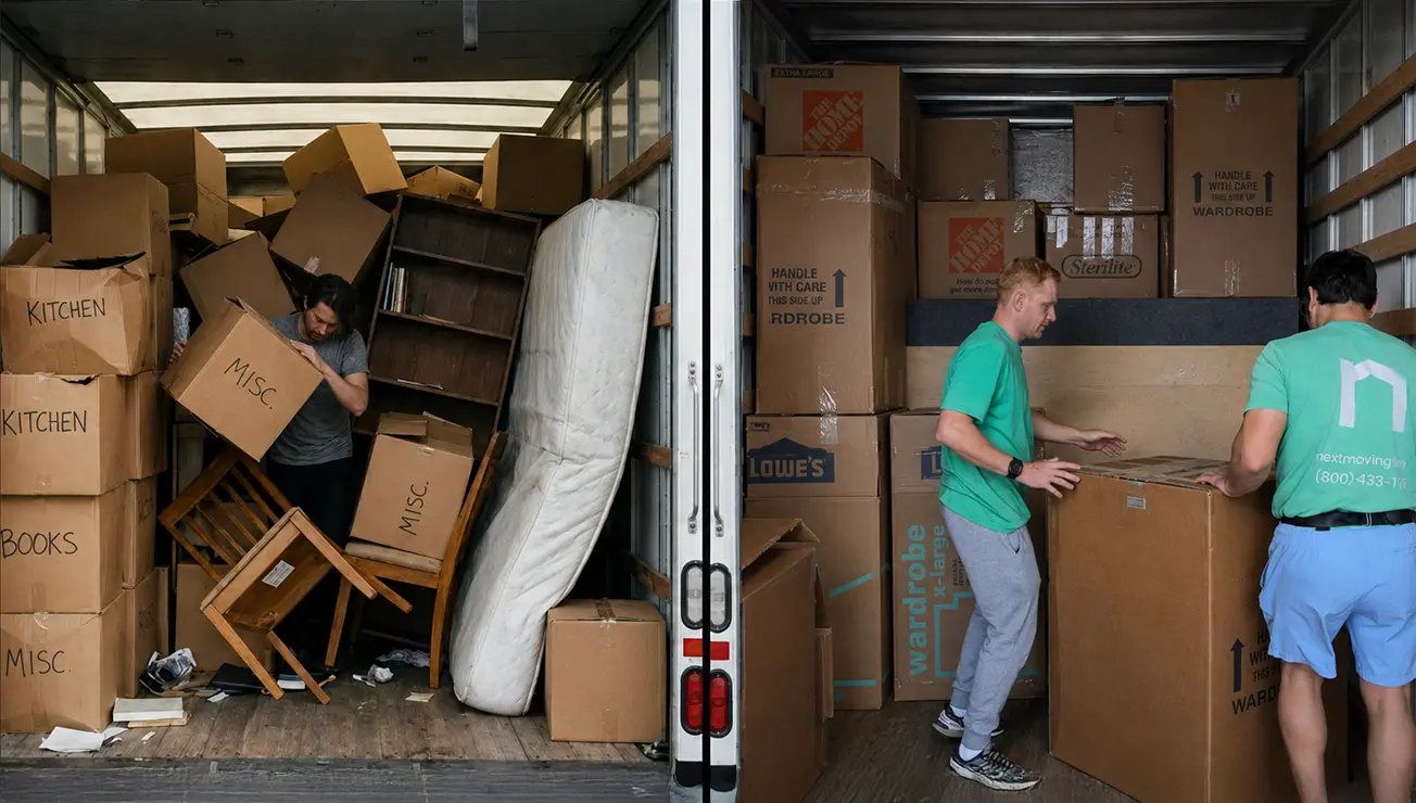 Properly loaded moving truck - how to load a moving truck the right way