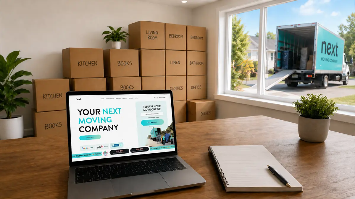 Cross country moving truck on highway - long distance moving guide